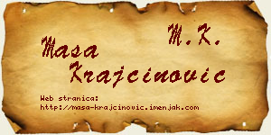 Maša Krajčinović vizit kartica